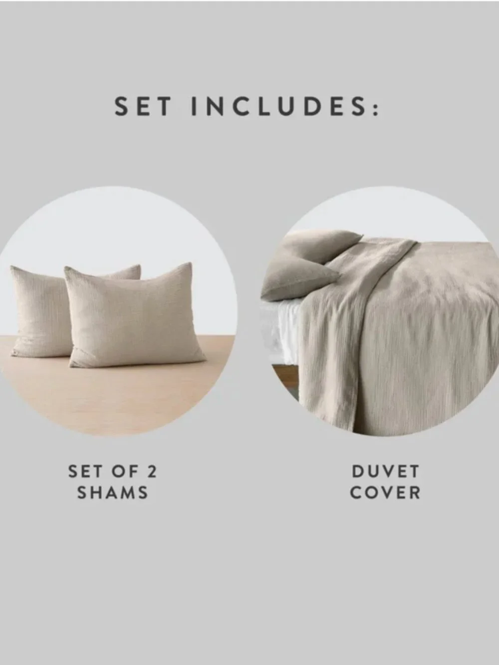 BNWT The Citizenry Cotton Gauze Duvet Set - TAN - King/Cal King